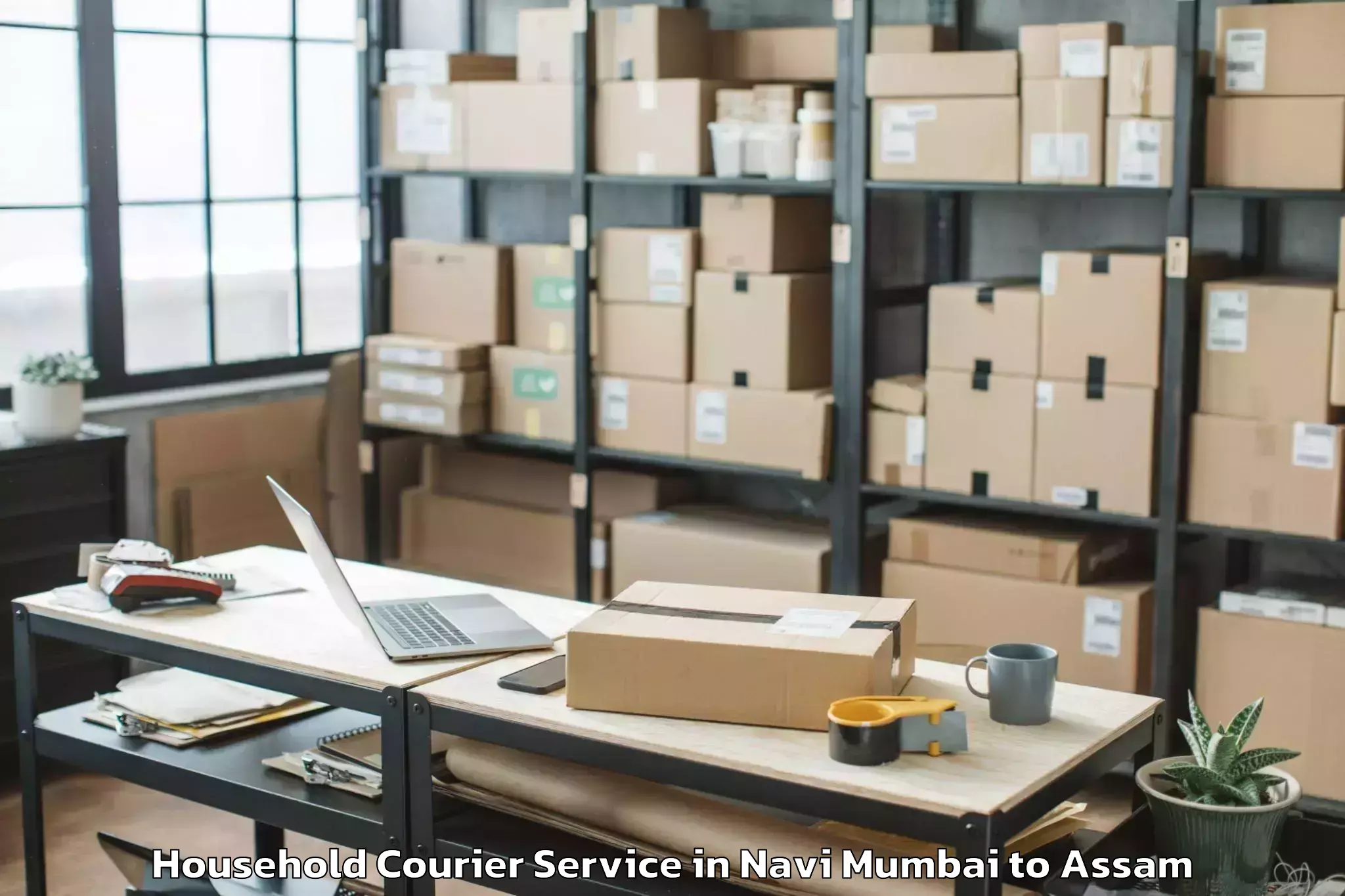 Affordable Navi Mumbai to Dibrugarh Household Courier